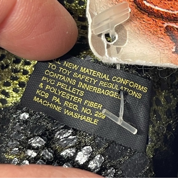 Flemington Frog Russ 6” Plush Stuffed Beanie Green Earth Zone Zonies Item 1354 - Picture 10 of 12